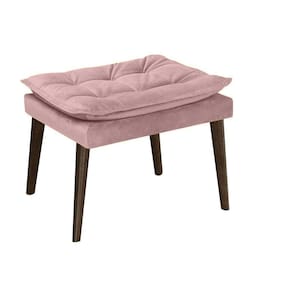 Puff Banqueta Decorativa Para Sala E Quarto Opala Suede Rosa LM DECOR