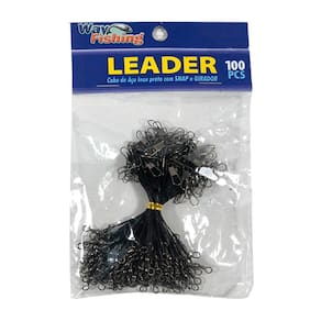 Cabo de Aço Inox Chicote Castor Encastoado Leader Way Fishing Black Nº4 c/ 100un