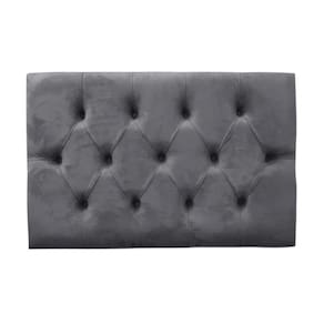 Cabeceira EBox Paris Solteiro 90cm Painel Em Suede Cinza