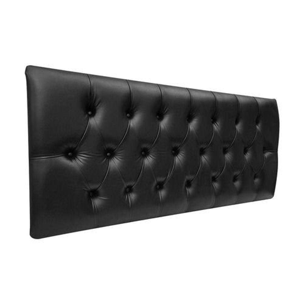 Cabeceira EBox Paris Casal 1,40m Painel Em Material Sintético Preto