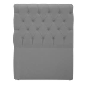 Cabeceira EBox Paris Solteiro 90cm Em Suede Cinza