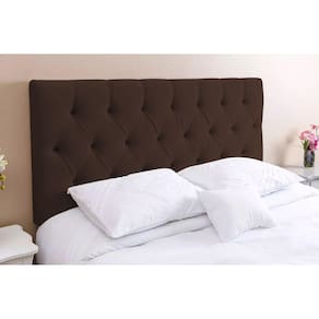 Cabeceira EBox Paris Casal 1,40m Painel Em Suede Marrom