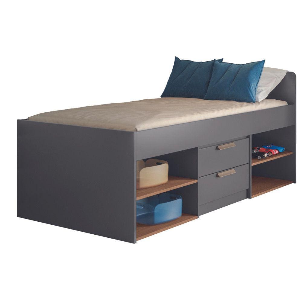 Cama Solteiro New Conect com Gavetas com Corredicas telescopica Santos Andira