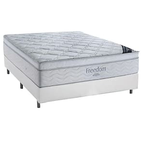 Cama Box Casal + Colchão Ortobom De Molas Freedom 66x138x188