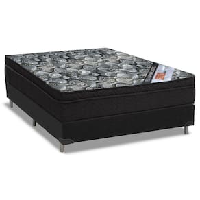 Cama Box Casal + Colchão Ortobom De Molas Iso Nanolastic 65x138x188