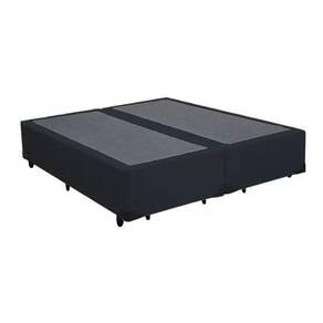 Base Cama Box Bipartido Queen Size Material Sintético Preto 40x158x198