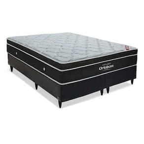 Cama Box Queen + Colchão Ortobom Elegant Molas Superpocket 68x158x198
