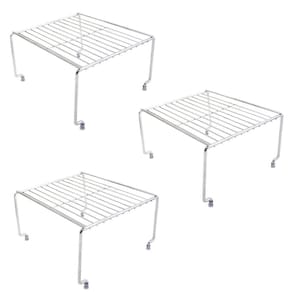 Conjunto 3 Organizadores De Armário Componível 24 Cm Prateleira Aramado