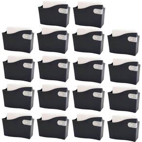 18 Suportes Porta Guardanapo e Sache para Restaurante 14cm Mesa Bar Padaria Brinox Preto