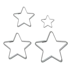 Cortador Estrela Com 4 Peças Para Biscoitos E Massas