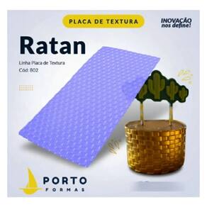 4 Placas De Textura Flexível P/ Bolos E Chocolate Ratan 802