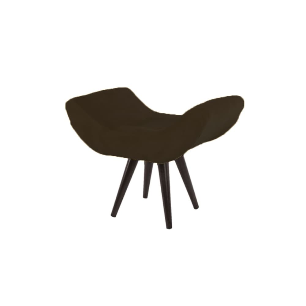 Puff Banco Banqueta Decorativo Sala Salão Maisa Suede Marrom - LM DECOR