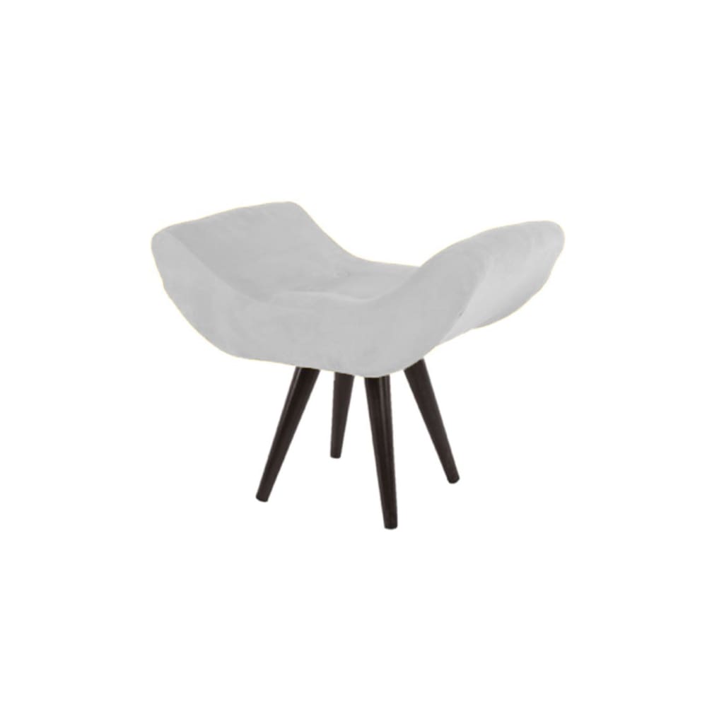 Puff Banco Banqueta Decorativo Sala Salão Maisa Suede Branco - LM DECOR