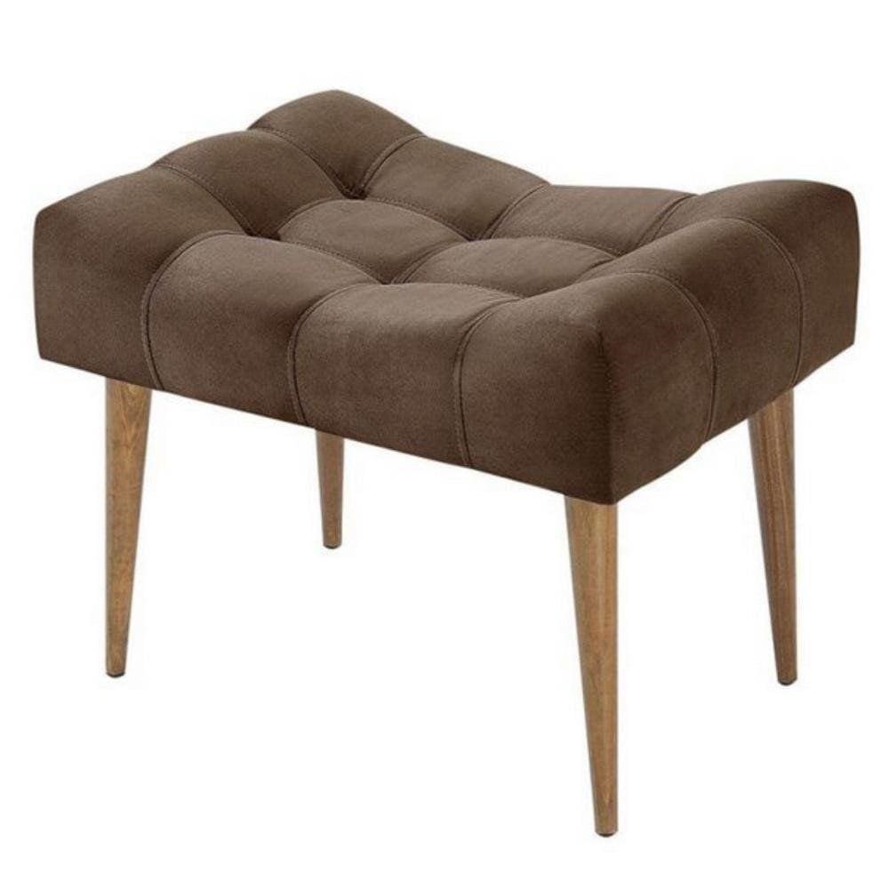 Puff Banqueta Decorativa Para Sala E Quarto Requinte Suede Marrom - LM DECOR