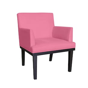 Poltrona Decorativa Para Sala E Escritório Vitória Suede Rosa Barbie - LM DECOR