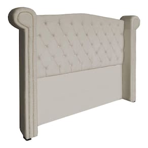 Cabeceira Estofada Sienna Para Cama Box Casal 140 Cm Suede Bege - LM DECOR