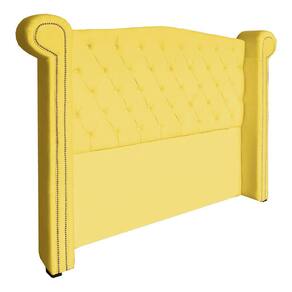 Cabeceira Estofada Sienna Para Cama Box Solteiro 90 Cm Corano Amarelo - LM DECOR