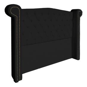 Cabeceira Estofada Sienna Para Cama Box Casal 140 Cm Corano Preto - LM DECOR