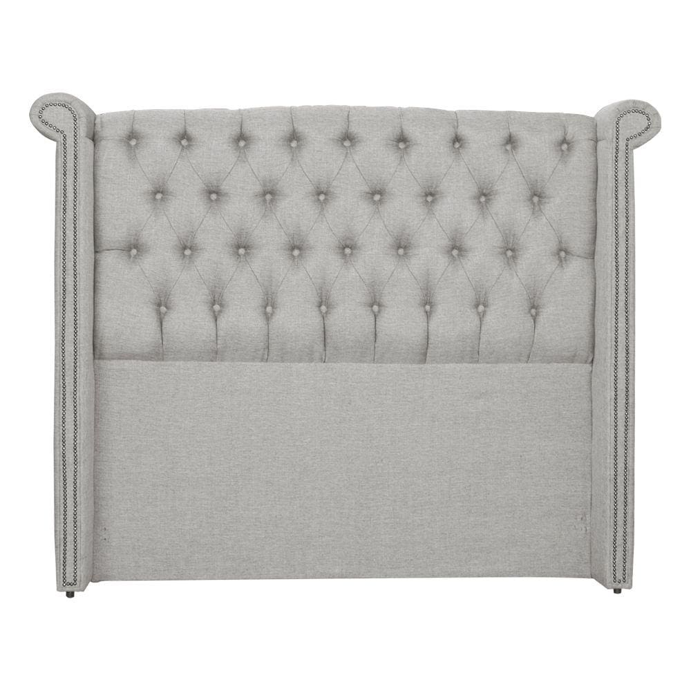 Cabeceira Estofada Sienna Para Cama Box Casal 140 Cm Linho Bege - LM DECOR