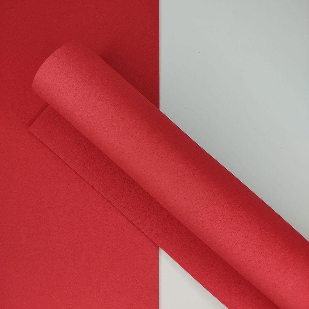 Pacote 05 Folhas Eva 4mm 40x48 Make+ Vermelho