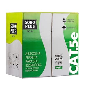 Cabo De Rede Furukawa Sohoplus Cat5 Preto 24Awg 305 Metros Cmx
