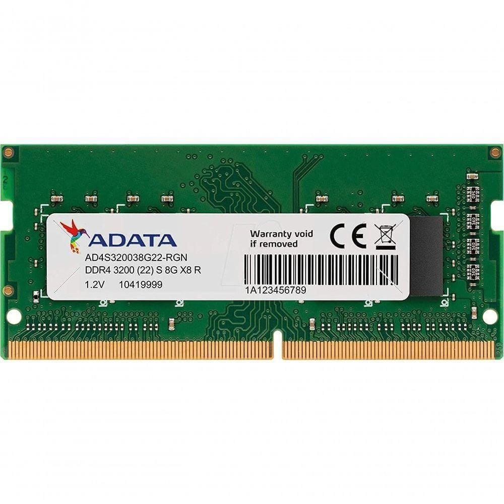 Memoria Adata P/ Note 8gb Ddr4 3200mhz So-dimm - Ad4s32008g22-sgn