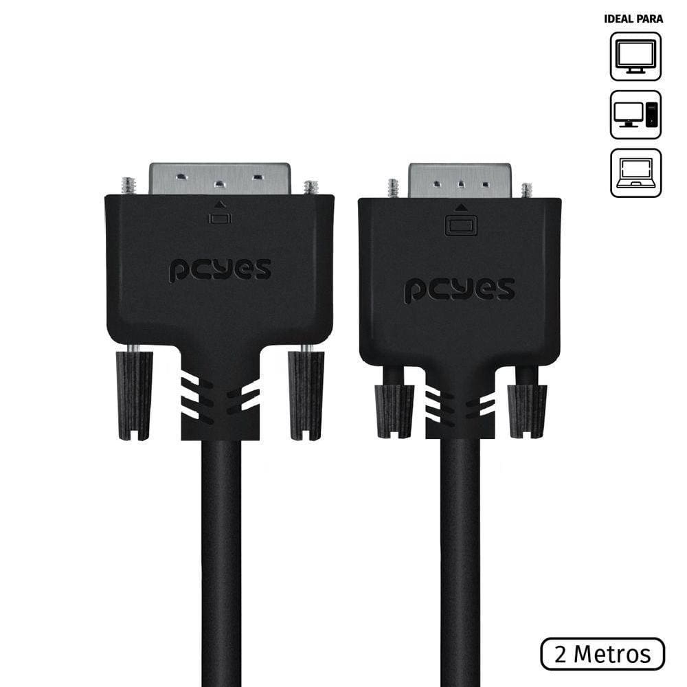 Cabo Dvi-I 24+5 Para Vga 15 Pinos Macho 2 Metros - Pdvm15-2