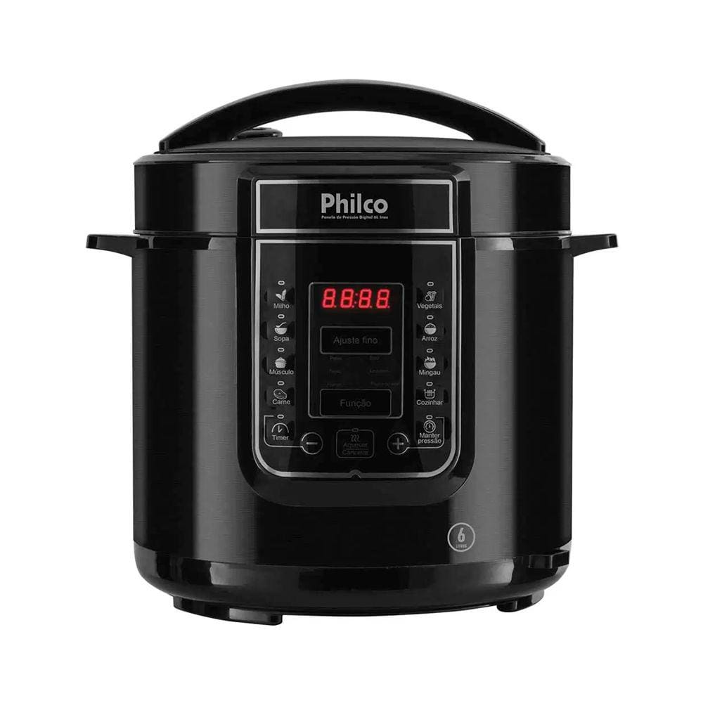 Panela De Pressão Elétrica Philco Ppp01P 6L Preta 220V