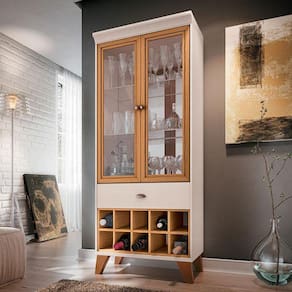 Cristaleira Ambiente Ópera Off White Cinamomo - HB Móveis