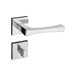 Fechadura Vivaldi Cromada Roseta Quadrada 40mm Pado Banheiro / Wc
