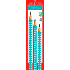 Caixa 12 unid Ecolápis Grafite Faber-Castell Sparkle Azul