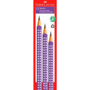 Caixa 12 unid Ecolápis Grafite Sparkle Lilás Faber-Castell