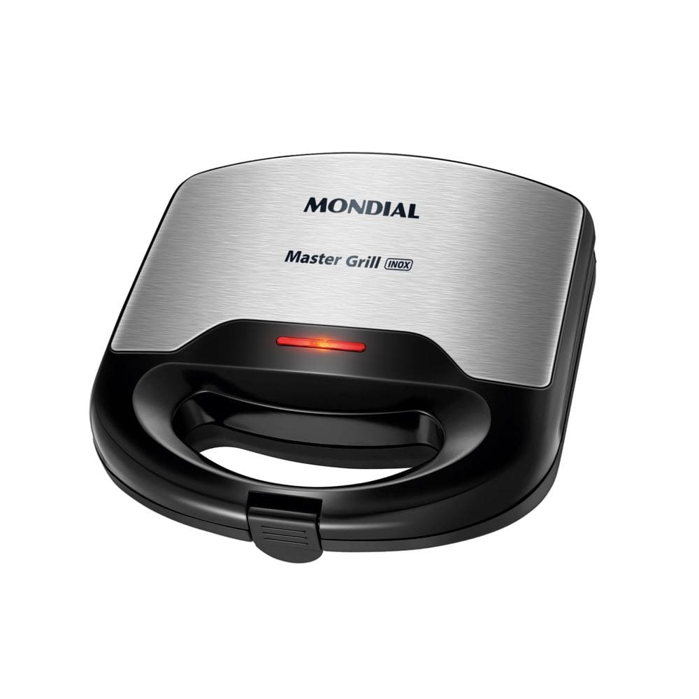 Sanduicheira E Grill Mondial Master 2 Em 1 Aço Inox Com Trava