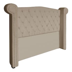 Cabeceira Estofada Sienna Para Cama Box Casal 140 Cm Suede Cappuccino - LM DECOR