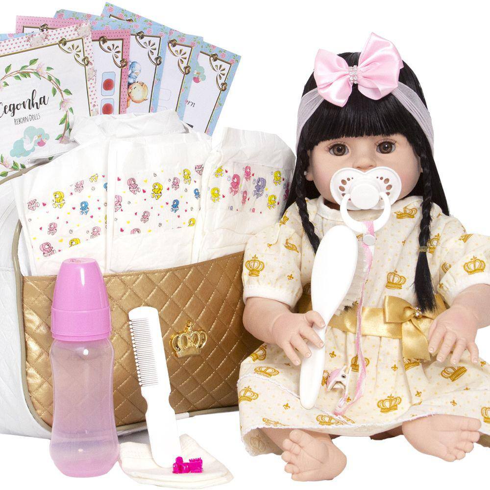 Bebe reborn boneca princesa original realista fada promocao casas bahia