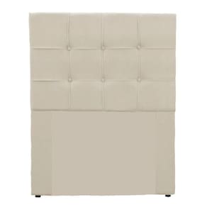 Cabeceira EBox Clean Solteiro 90cm Em Corino Bege