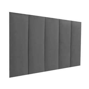Cabeceira Modular EBox Solteiro 60x100 Em Suede Cinza