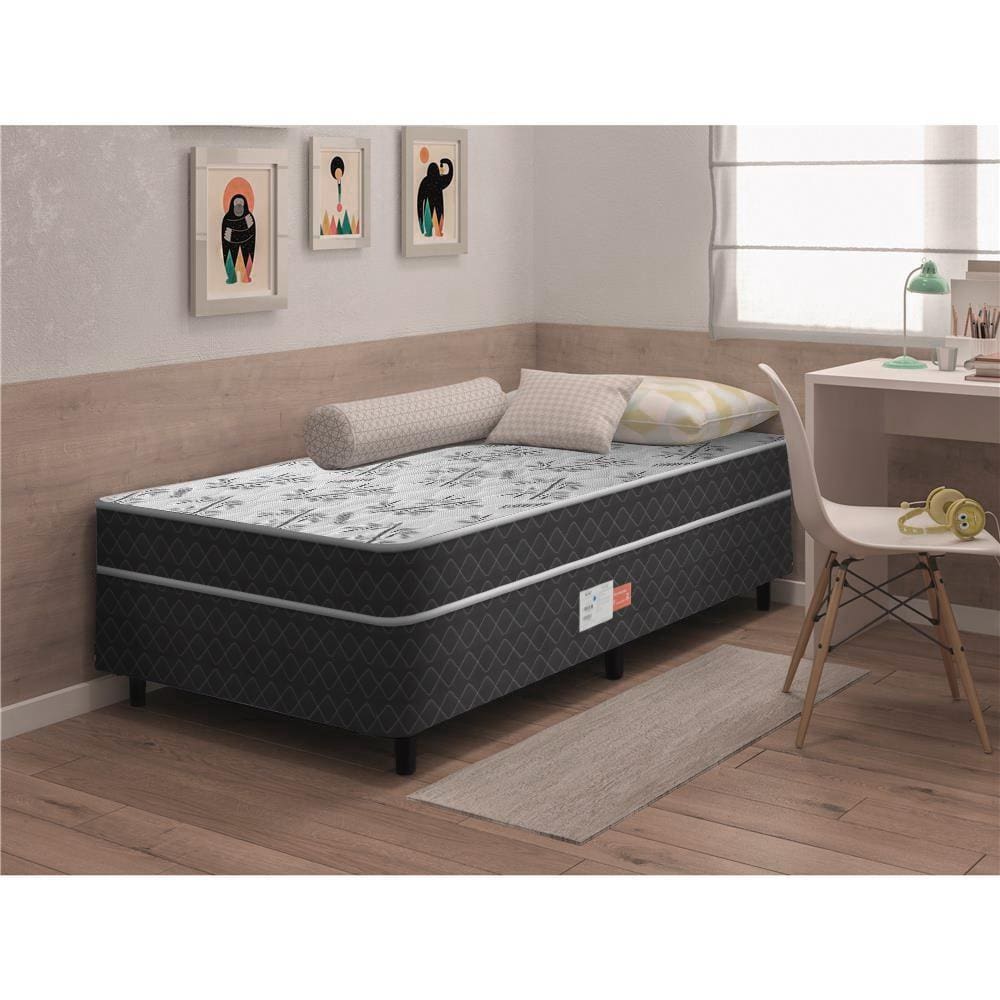 Cama Box Conjugada Solteiro Ortopédica D26 - Lucas Home - Unique 88x188x52cm