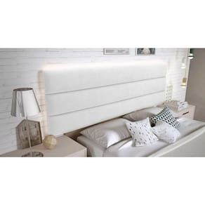 Cabeceira EBox Line Casal 1,40m Painel Em Material Sintético Branco
