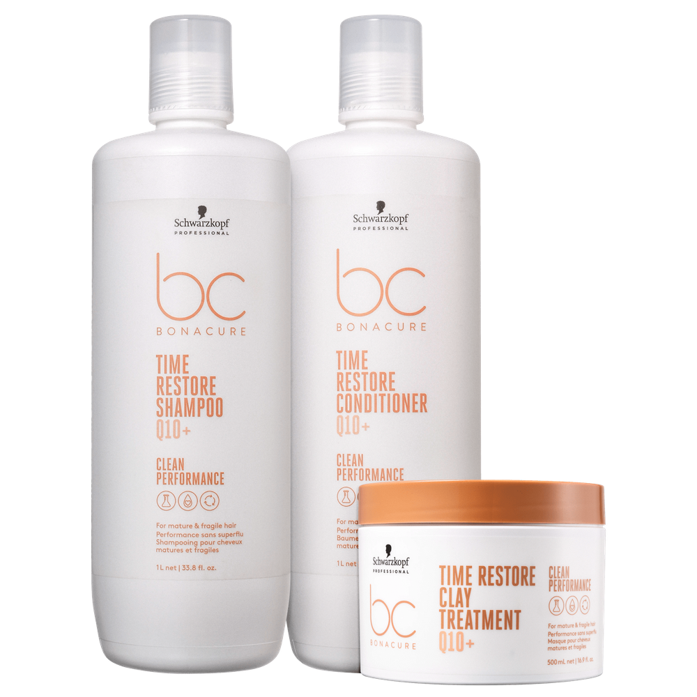 Kit Schwarzkopf Professional BC Bonacure Clean Performance Time Restore Trio Super (3 Produtos)