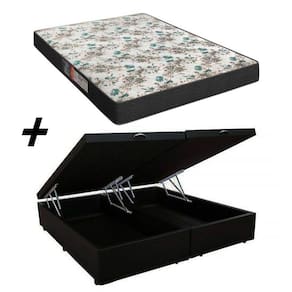 Cama Box Baú Bipartido Casal + Colchão Portobel Veneza D33 57x138x188