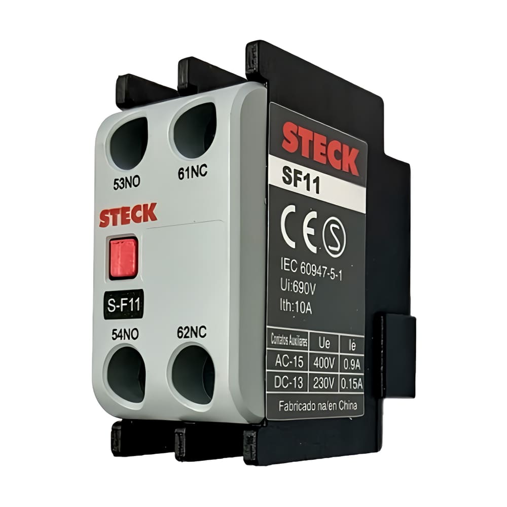 Bloco Contato Frontal Auxiliar Aditivo SF11 1NA+1NF - Steck