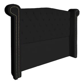 Cabeceira Estofada Sienna Para Cama Box Casal 140 Cm Suede Preto - LM DECOR