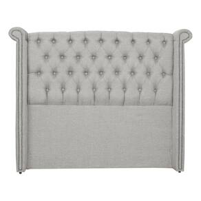 Cabeceira Estofada Sienna Para Cama Box Queen 160 Cm Linho Bege - LM DECOR