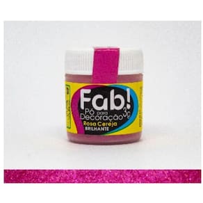Pó Para Decoração Comestível (Bolos e Doces) Fab 5g Rosa Cereja