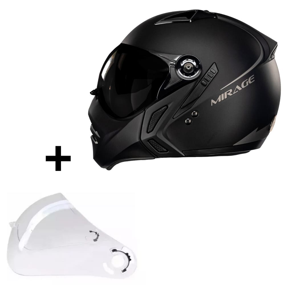 Capacete Masculino Feminino Peels Mirage Preto Fosco Viseira