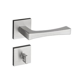 Fechadura Vivaldi Cromado Acetinado Roseta Quadrada 40mm Pado Banheiro / Wc