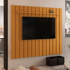 Painel Para Tv De Até 75" Ripado Roma 180cm Cor:cedro Cedro