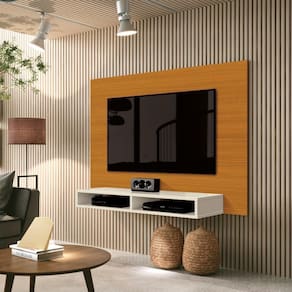 Painel Para Tv Até 43" Florença 120cm Cedro/offwhite