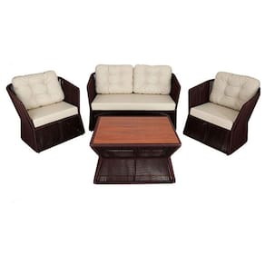 Conjunto De Poltronas New York Em Alumínio E Corda Náutica Para área Jardim Sala Ocre